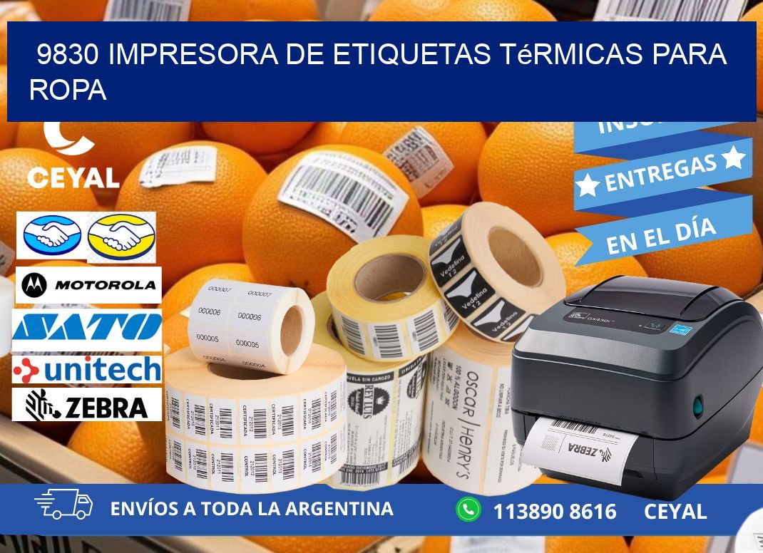 9830 impresora de etiquetas térmicas para ropa