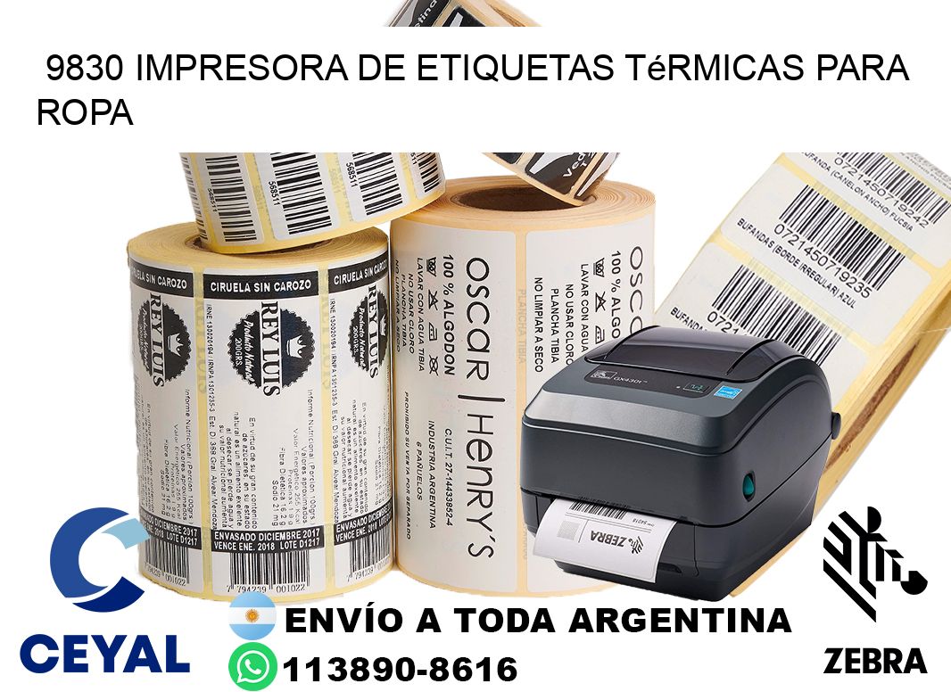 9830 impresora de etiquetas térmicas para ropa