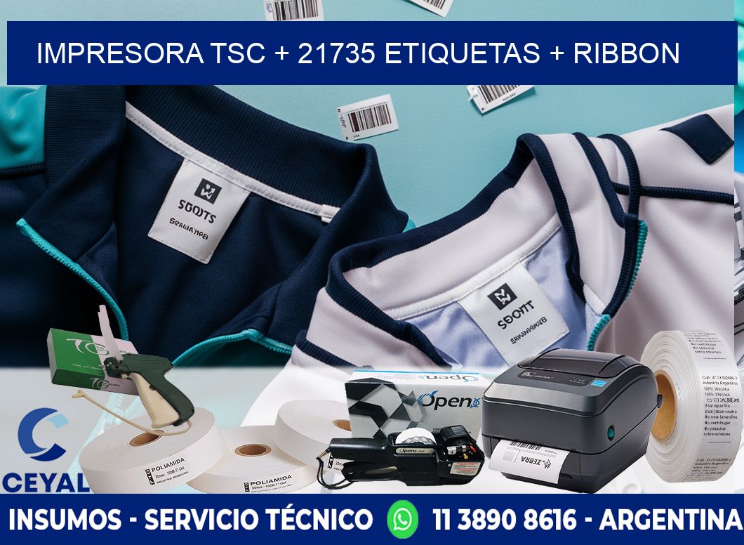 impresora TSC + 21735 etiquetas + ribbon