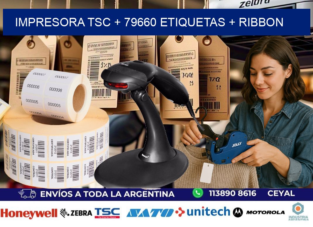 impresora TSC + 79660 etiquetas + ribbon