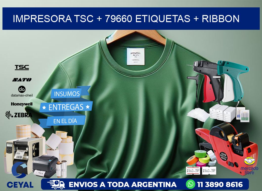 impresora TSC + 79660 etiquetas + ribbon
