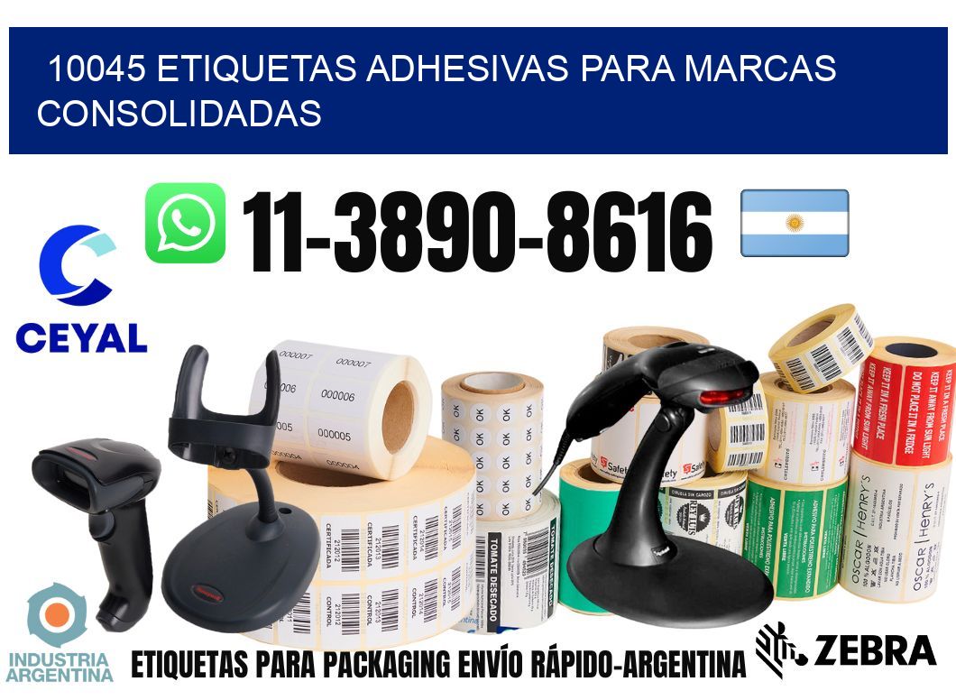 10045 Etiquetas adhesivas para marcas consolidadas