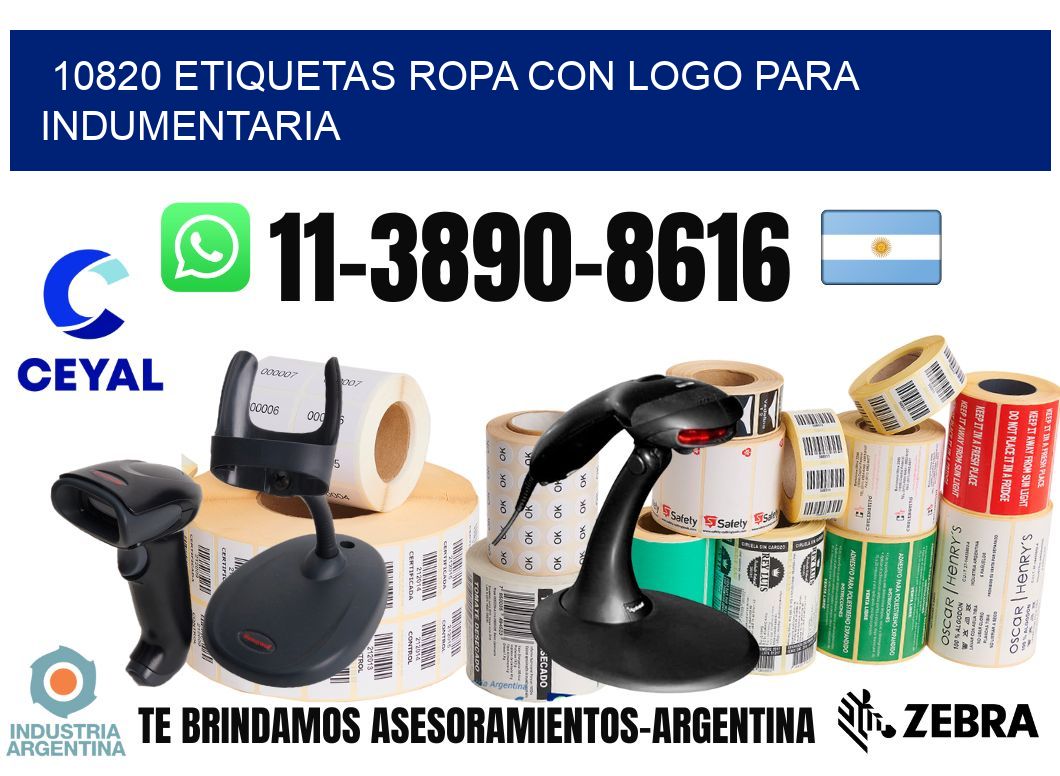10820 Etiquetas ropa con logo para indumentaria