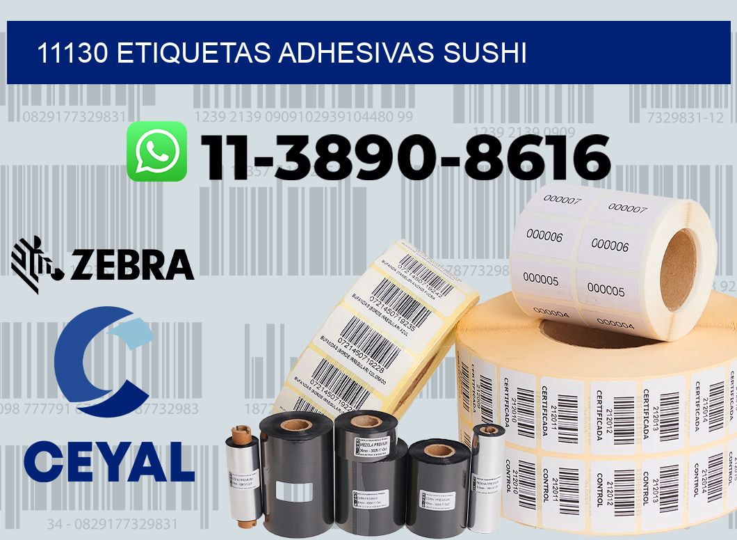 11130 etiquetas adhesivas sushi