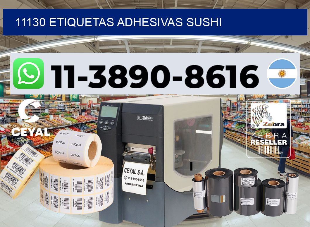 11130 etiquetas adhesivas sushi