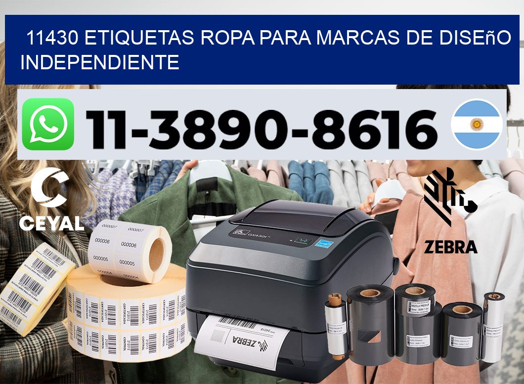 11430 Etiquetas ropa para marcas de diseño independiente