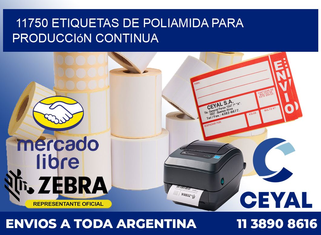 11750 Etiquetas de poliamida para producción continua