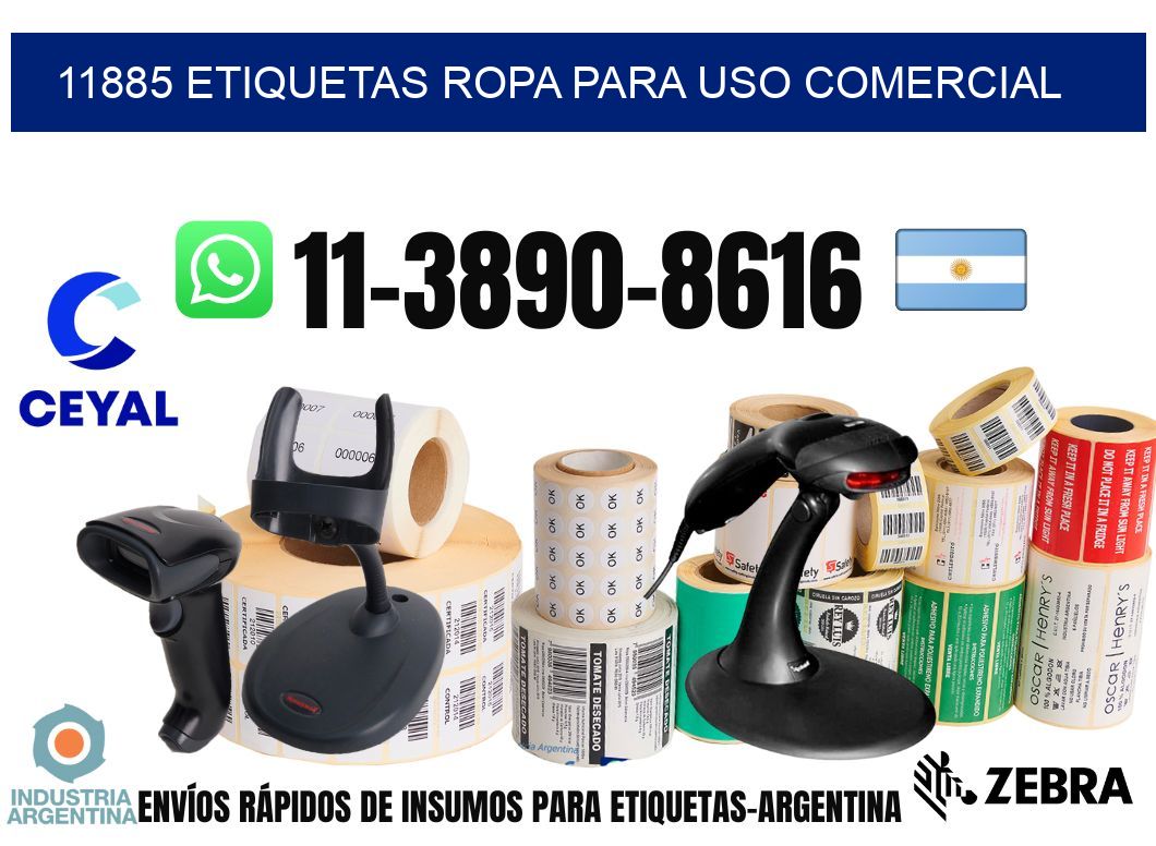 11885 Etiquetas ropa para uso comercial