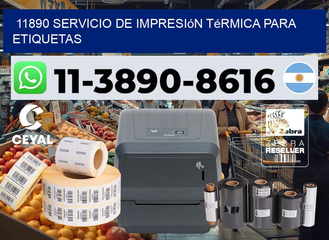 11890 Servicio de impresión térmica para etiquetas