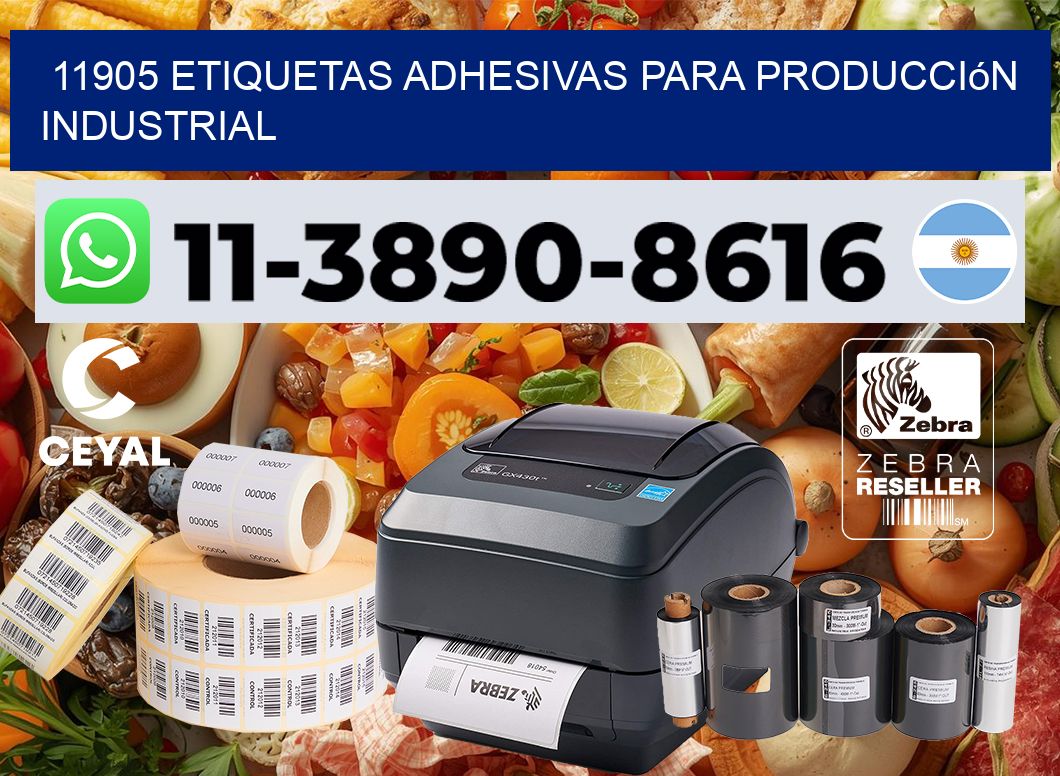 11905 Etiquetas adhesivas para producción industrial