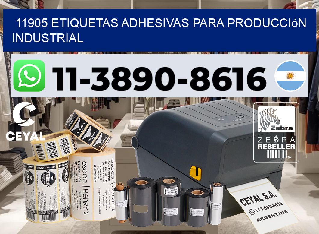 11905 Etiquetas adhesivas para producción industrial