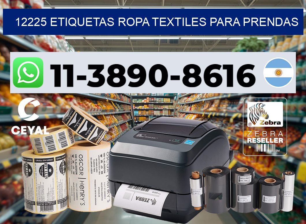 12225 Etiquetas ropa textiles para prendas