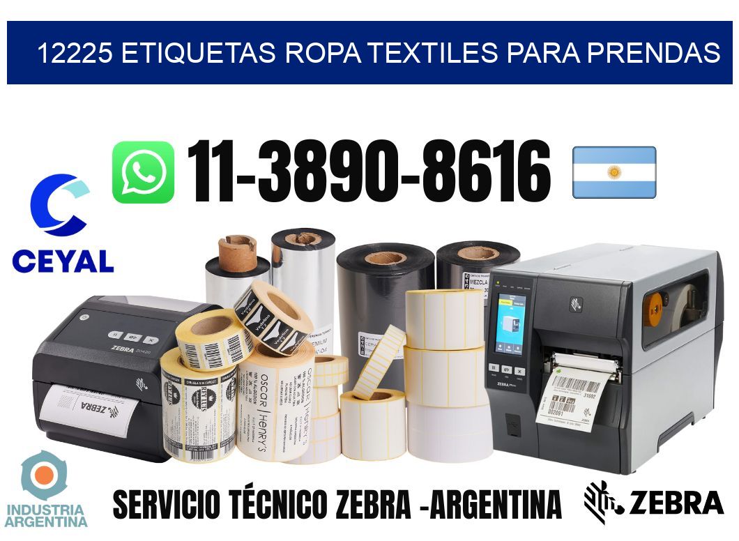 12225 Etiquetas ropa textiles para prendas