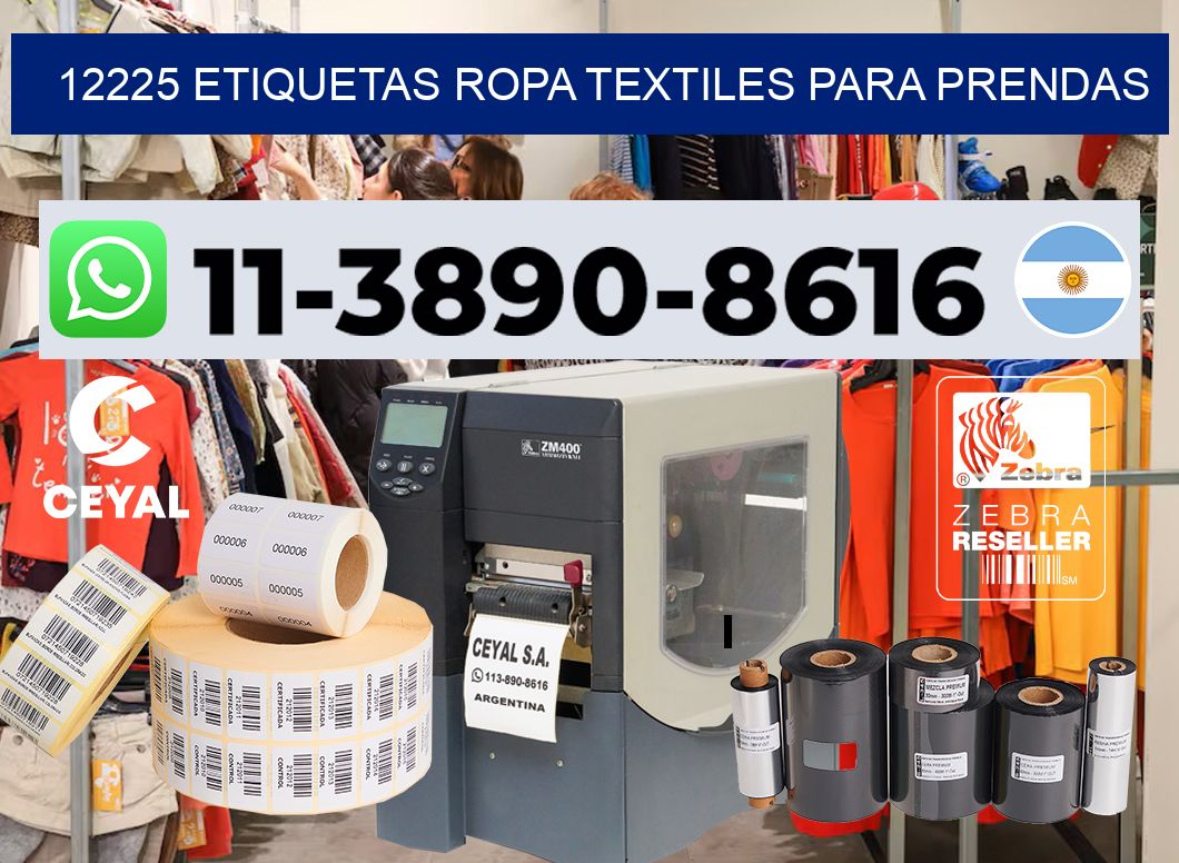 12225 Etiquetas ropa textiles para prendas