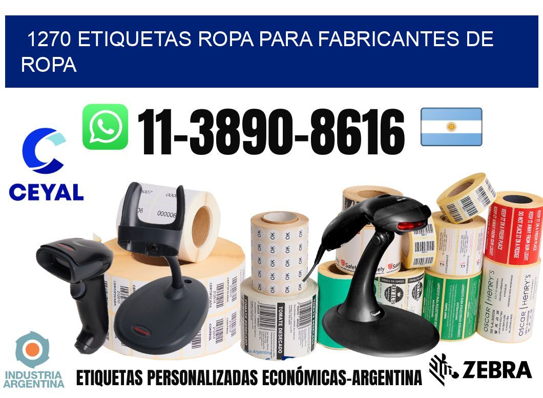 1270 Etiquetas ropa para fabricantes de ropa