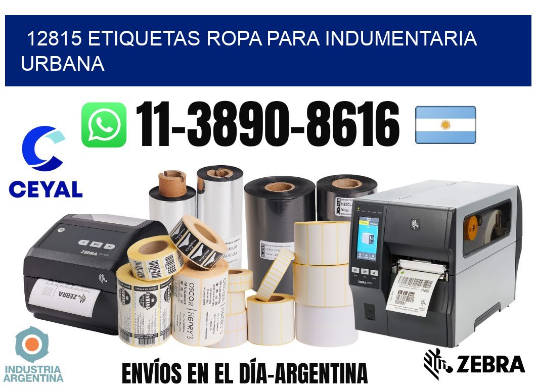 12815 Etiquetas ropa para indumentaria urbana