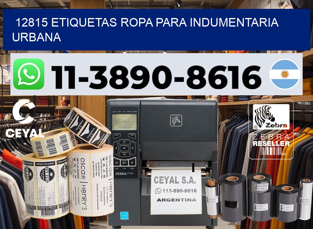12815 Etiquetas ropa para indumentaria urbana