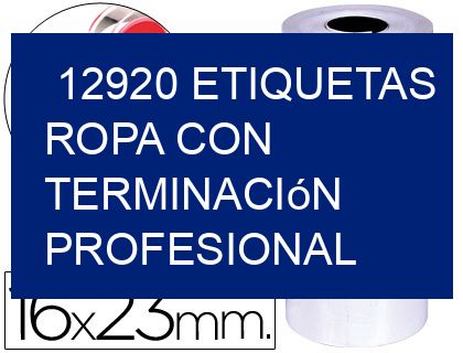 12920 Etiquetas ropa con terminación profesional