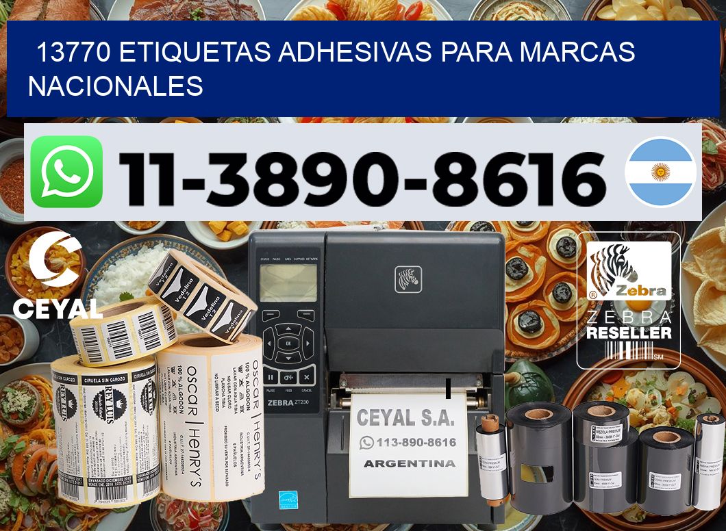 13770 Etiquetas adhesivas para marcas nacionales
