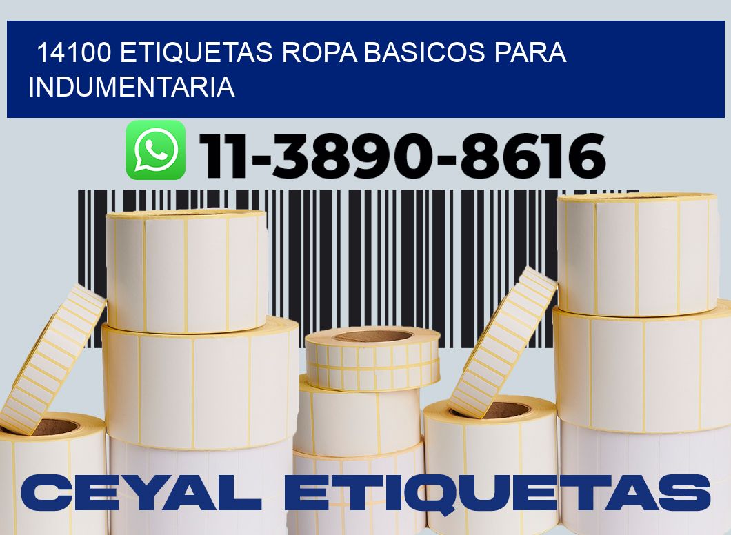 14100 Etiquetas ropa basicos para indumentaria