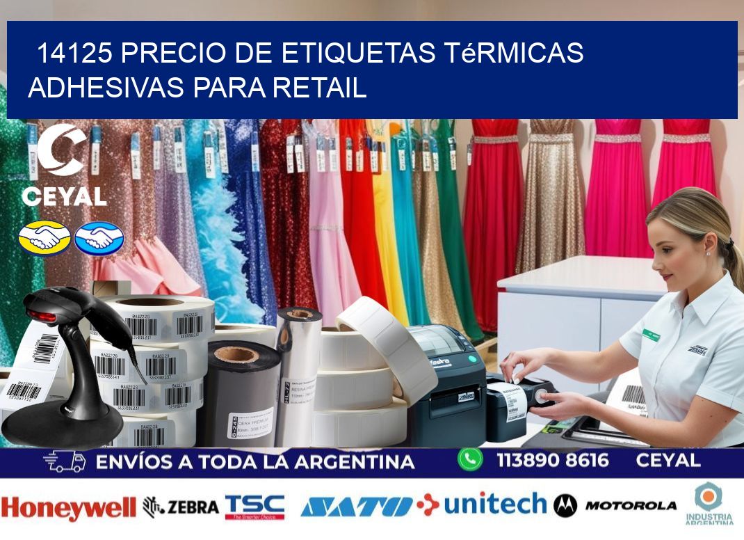 14125 precio de etiquetas térmicas adhesivas para retail