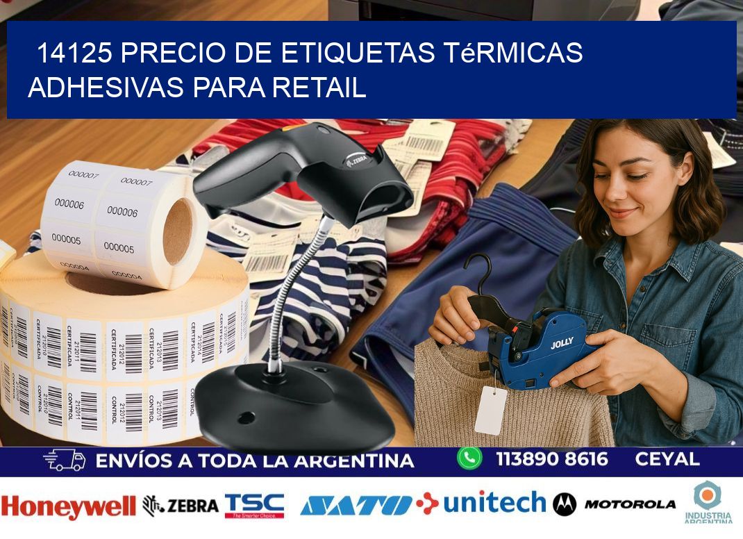 14125 precio de etiquetas térmicas adhesivas para retail
