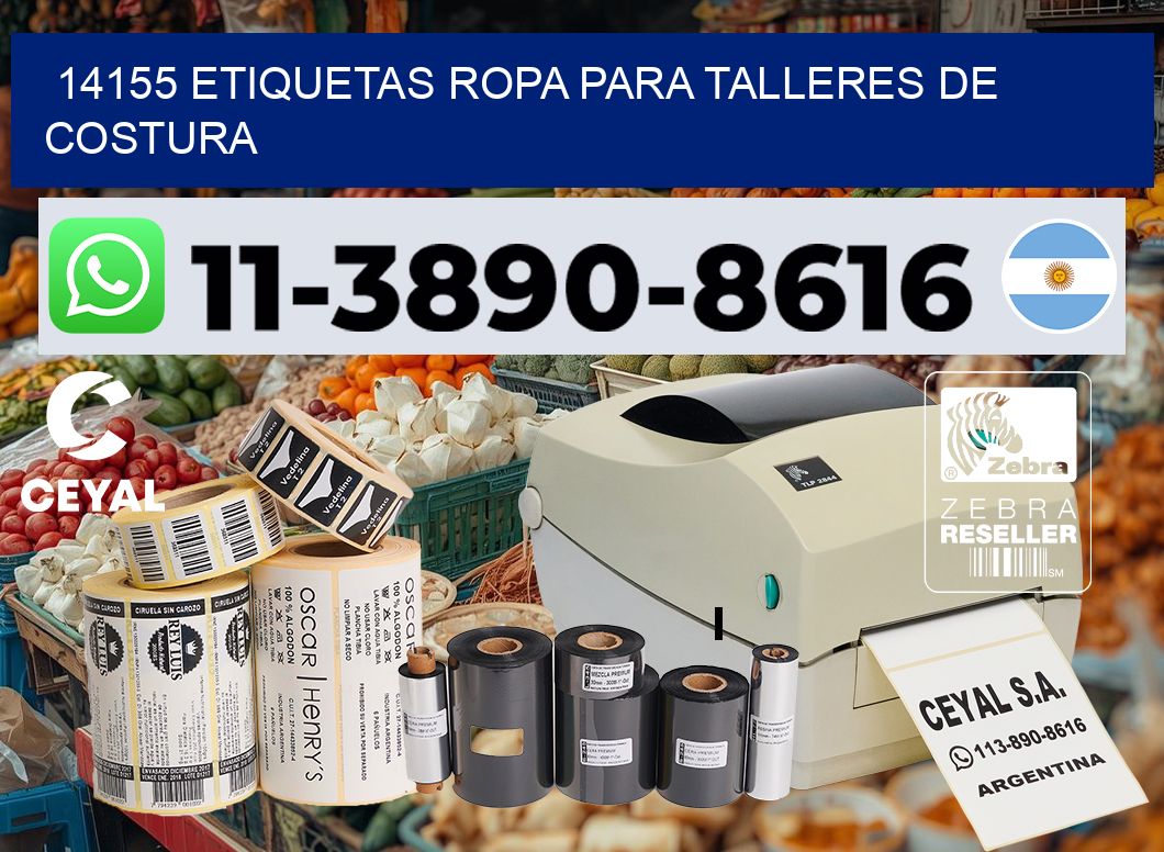 14155 Etiquetas ropa para talleres de costura
