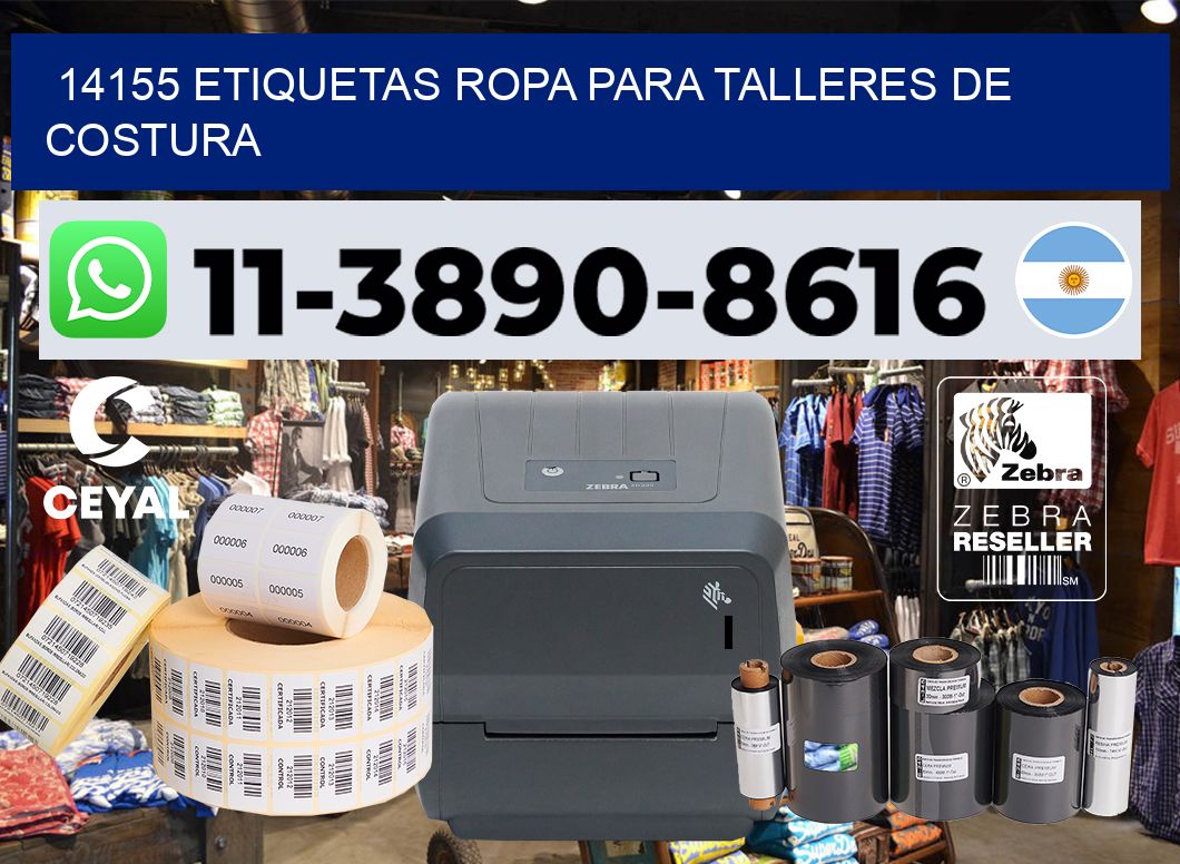 14155 Etiquetas ropa para talleres de costura
