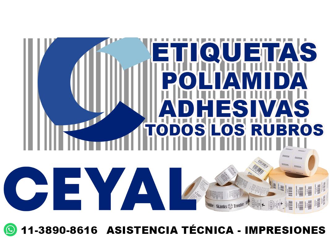 14475 etiquetas durables con ribbon