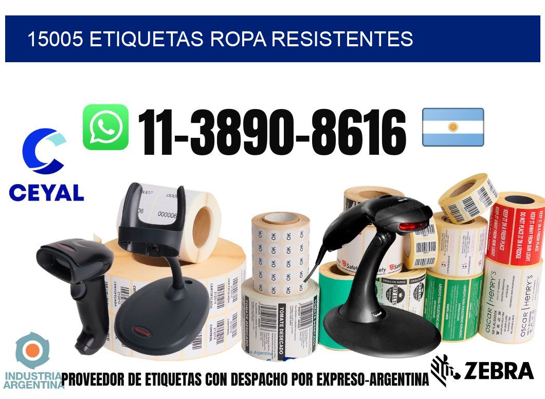 15005 Etiquetas ropa resistentes
