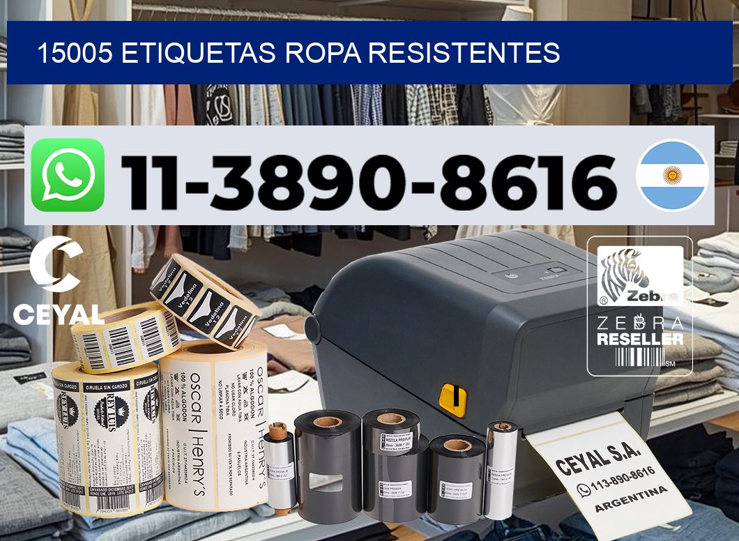 15005 Etiquetas ropa resistentes
