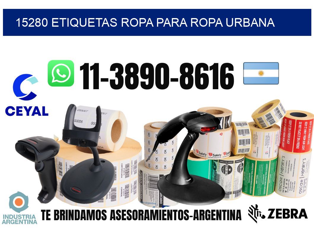15280 Etiquetas ropa para ropa urbana