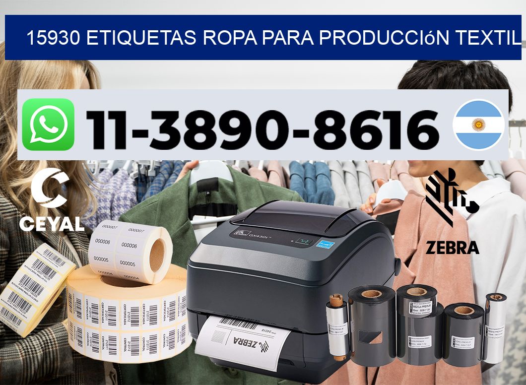 15930 Etiquetas ropa para producción textil