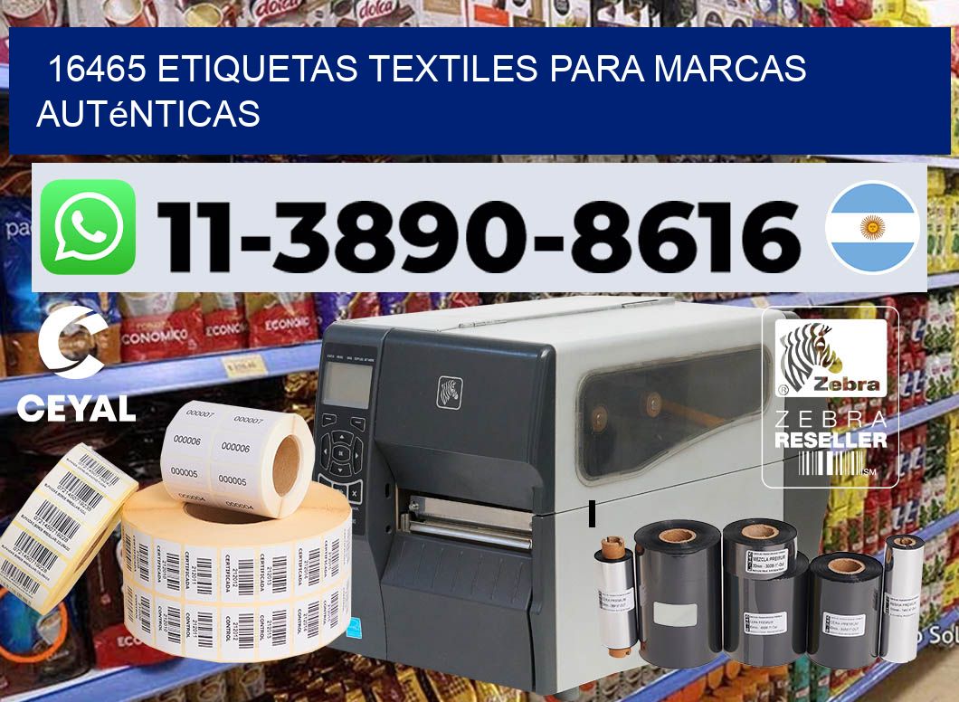 16465 Etiquetas textiles para marcas auténticas