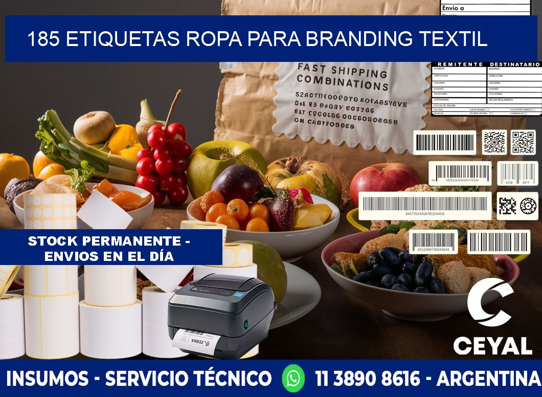 185 Etiquetas ropa para branding textil