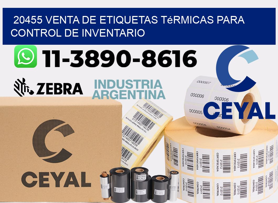 20455 venta de etiquetas térmicas para control de inventario