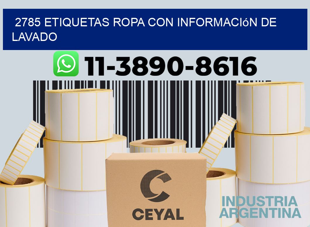 2785 Etiquetas ropa con información de lavado