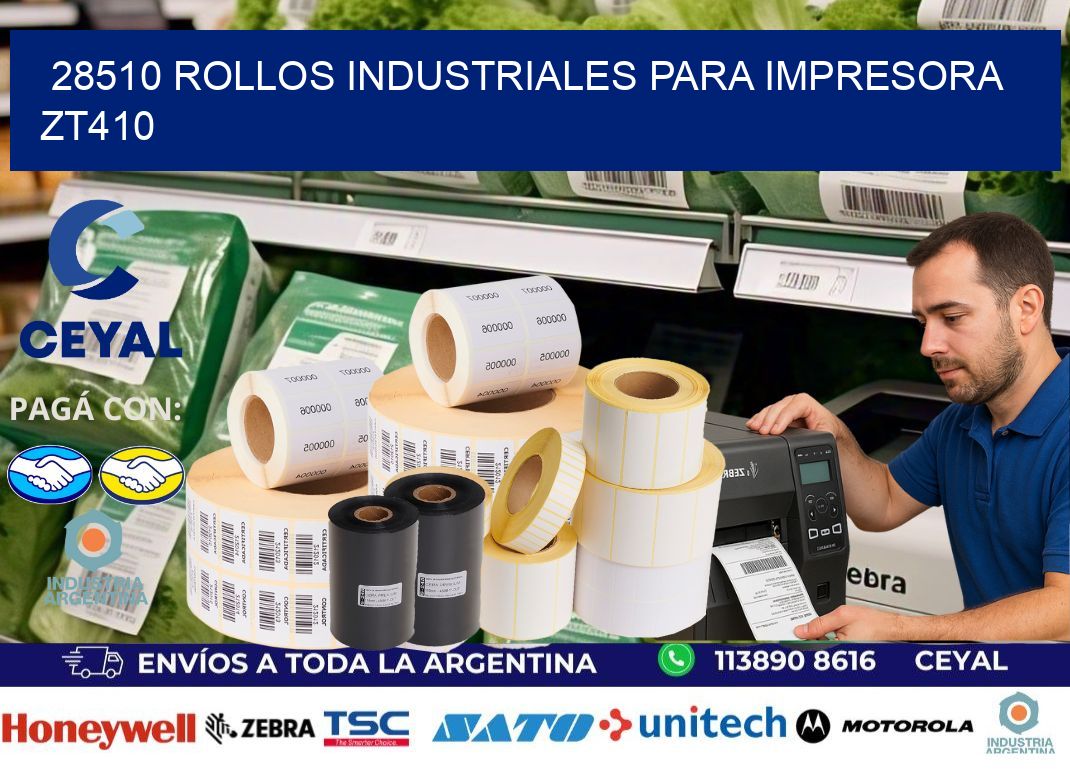 28510 rollos industriales para impresora zt410