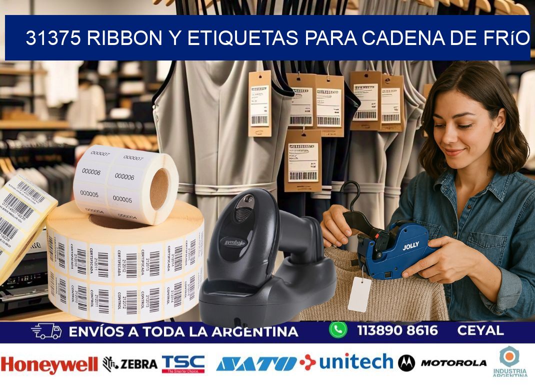 31375 ribbon y etiquetas para cadena de frío