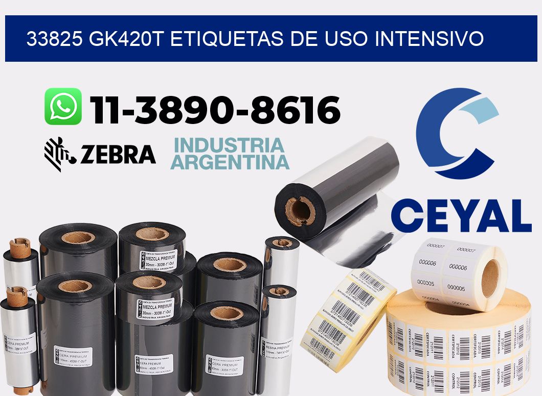 33825 gk420t etiquetas de uso intensivo