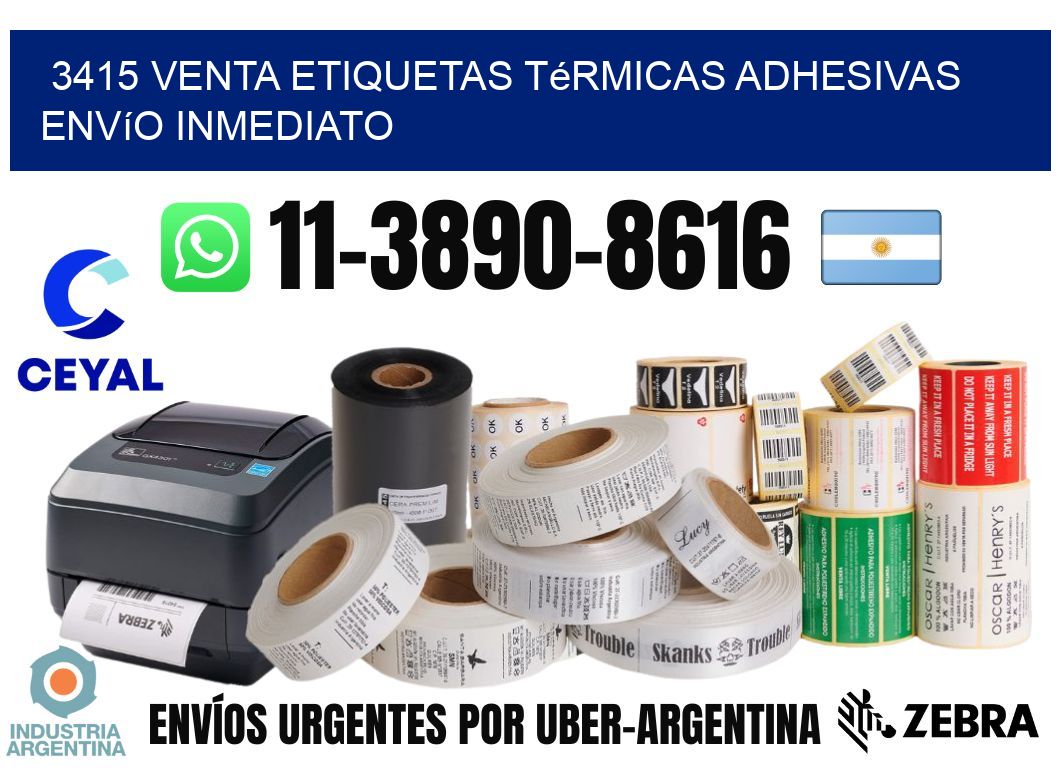 3415 venta etiquetas térmicas adhesivas envío inmediato