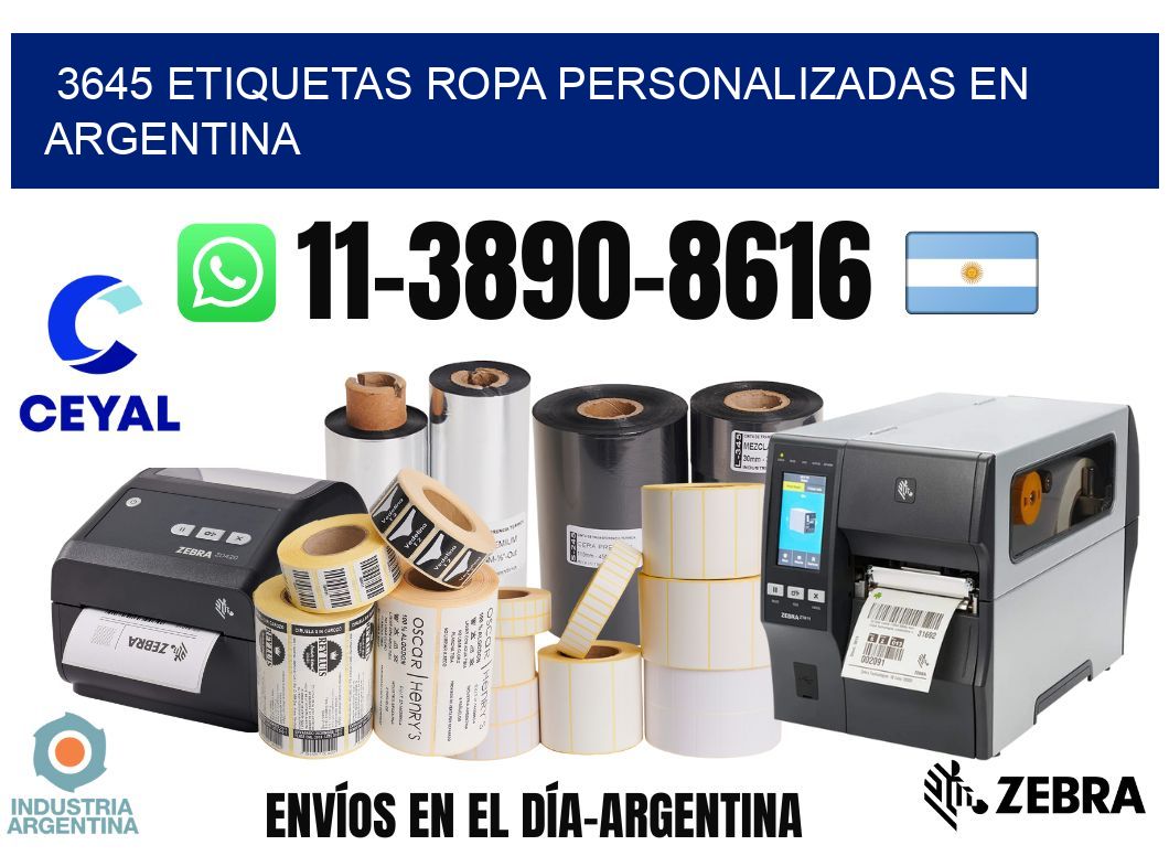 3645 Etiquetas ropa personalizadas en Argentina