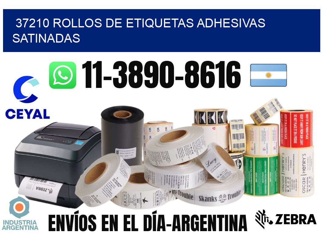 37210 rollos de etiquetas adhesivas satinadas