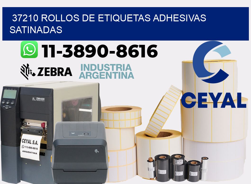 37210 rollos de etiquetas adhesivas satinadas