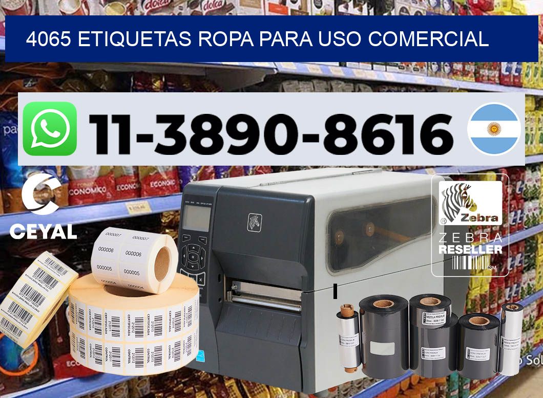 4065 Etiquetas ropa para uso comercial