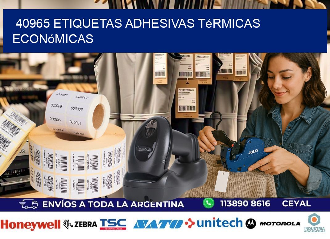 40965 etiquetas adhesivas térmicas económicas
