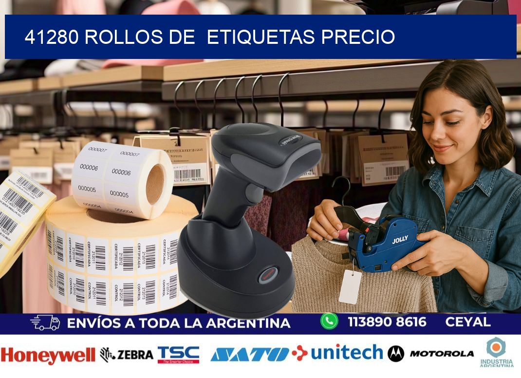 41280 rollos de  etiquetas precio