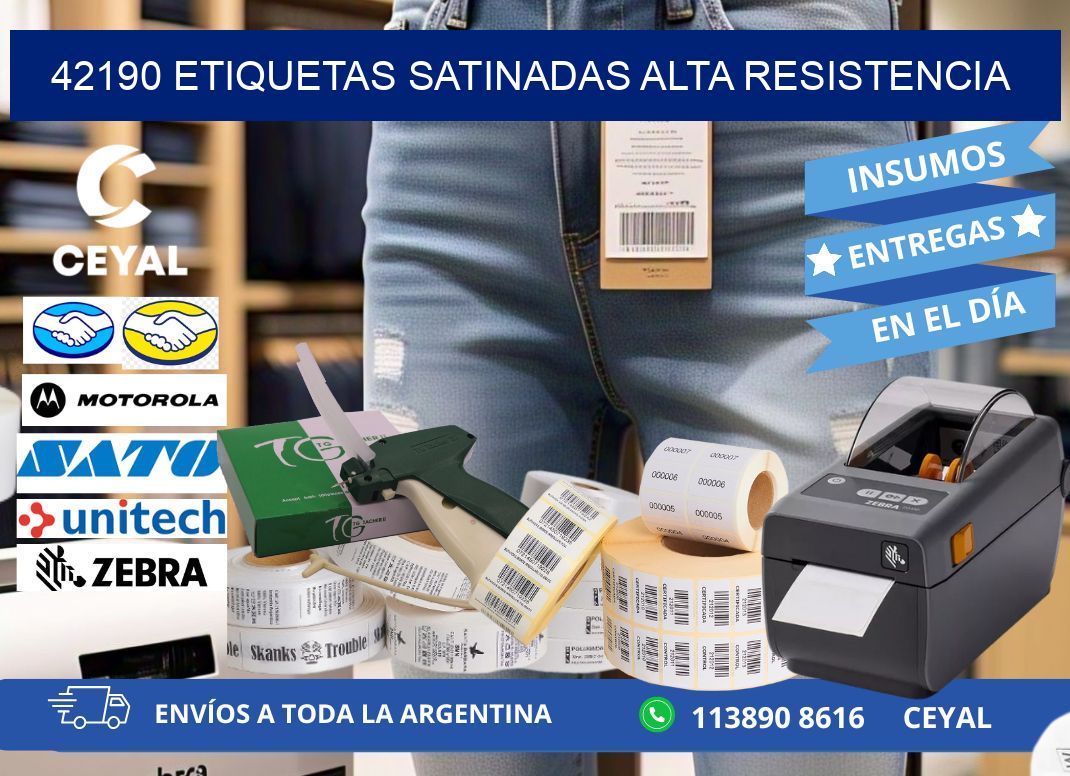 42190 etiquetas satinadas alta resistencia