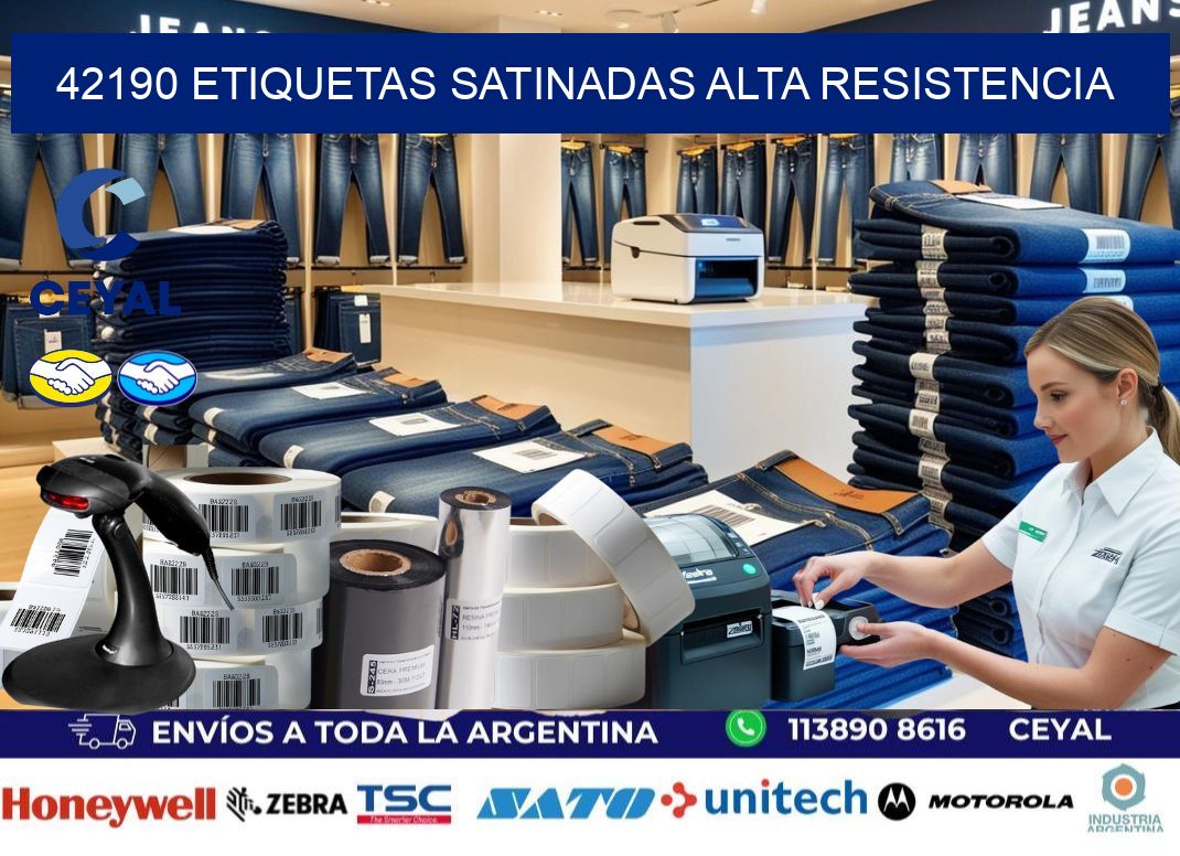 42190 etiquetas satinadas alta resistencia
