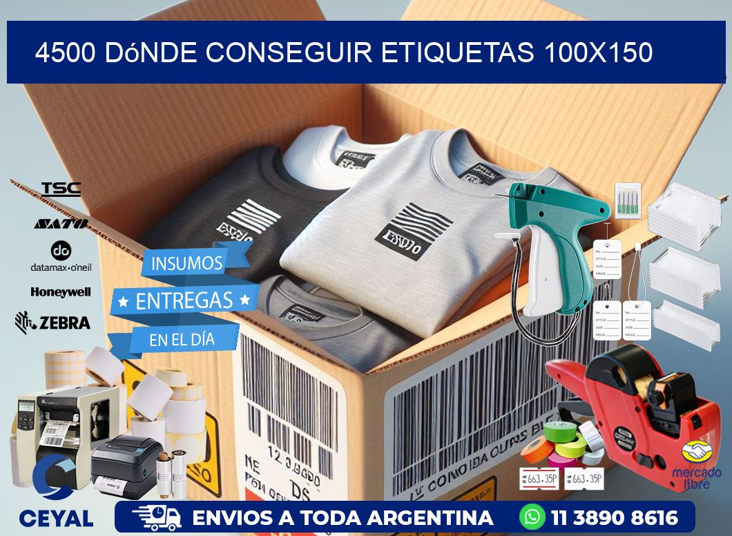 4500 dónde conseguir etiquetas 100x150
